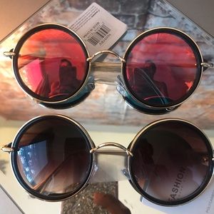 2 Pair Retro Punk Round Sunglasses